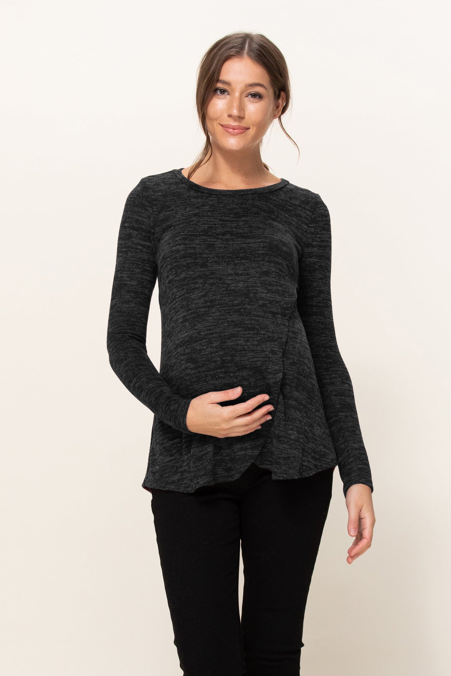 Knit Surplice Maternity Nursing Sweater