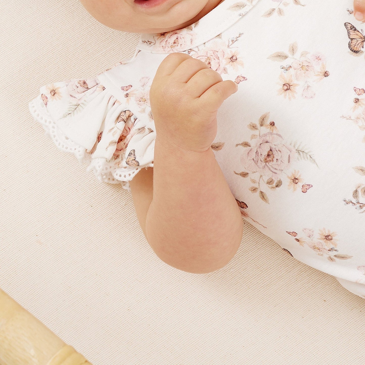 Butterfly Garden Lace Onesie