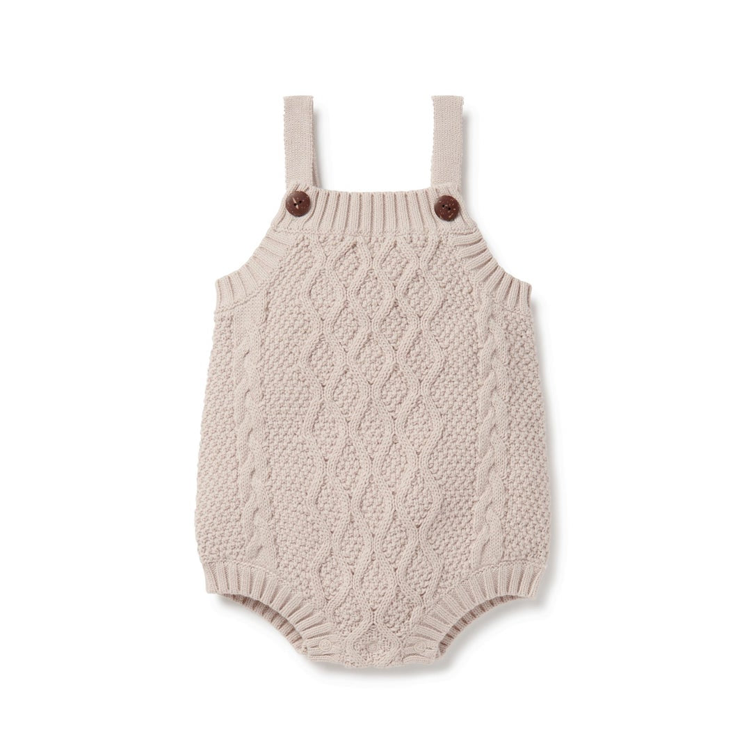 Natural Cable Knit Romper