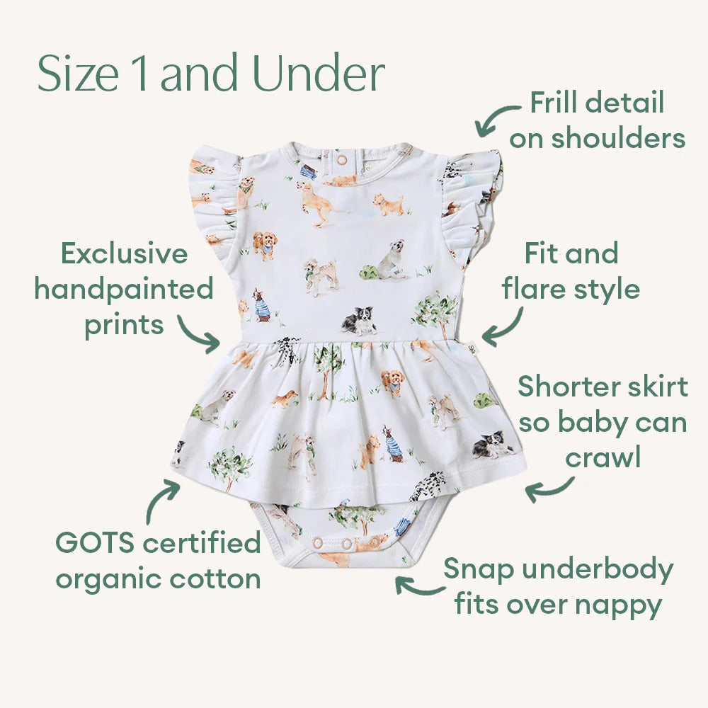 Dog Park Short Sleeve Organic Dress
