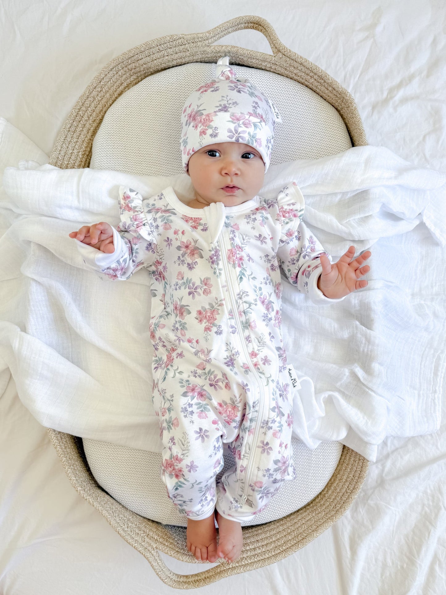 Pastel Bloom Zip Romper