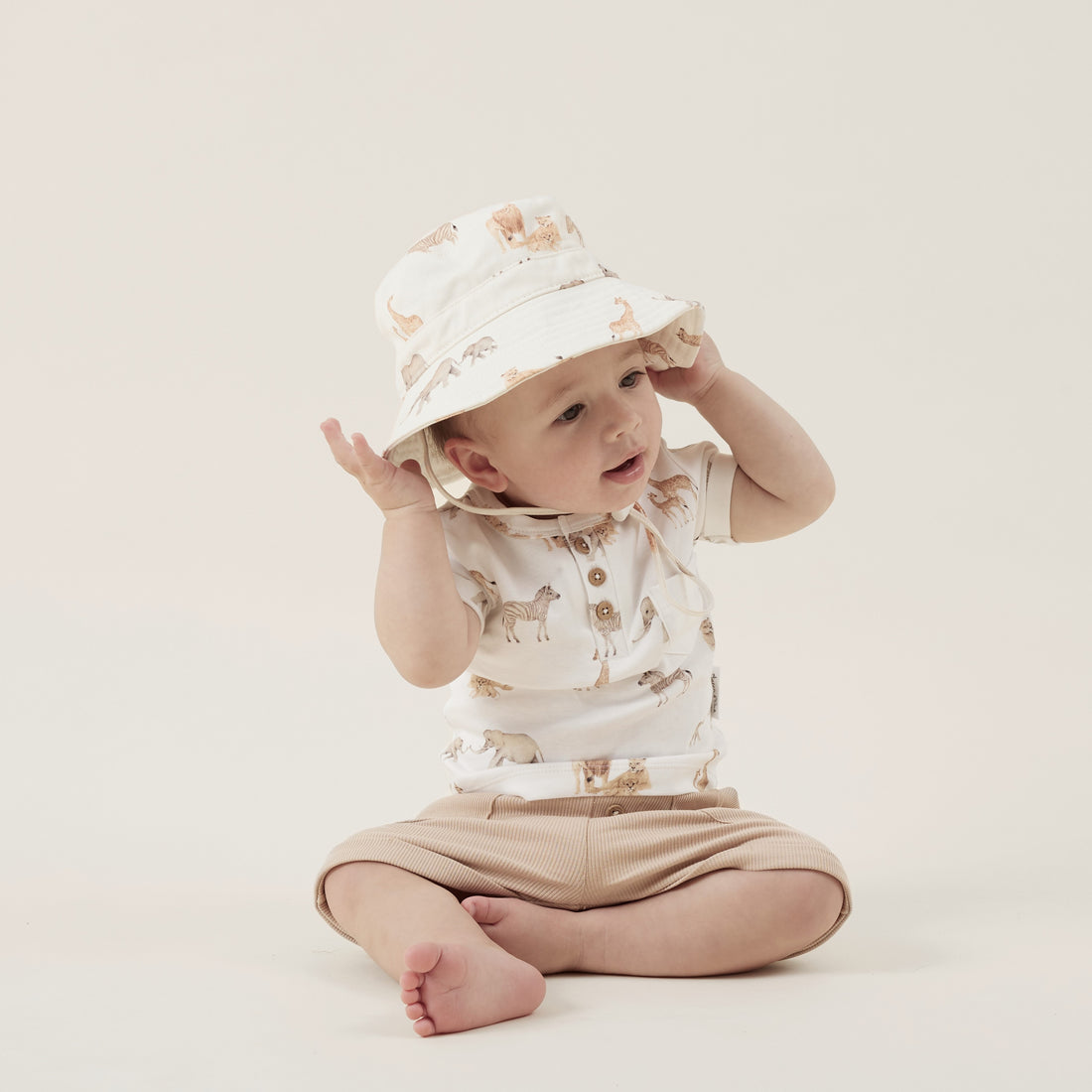 Taupe Rib Shorts