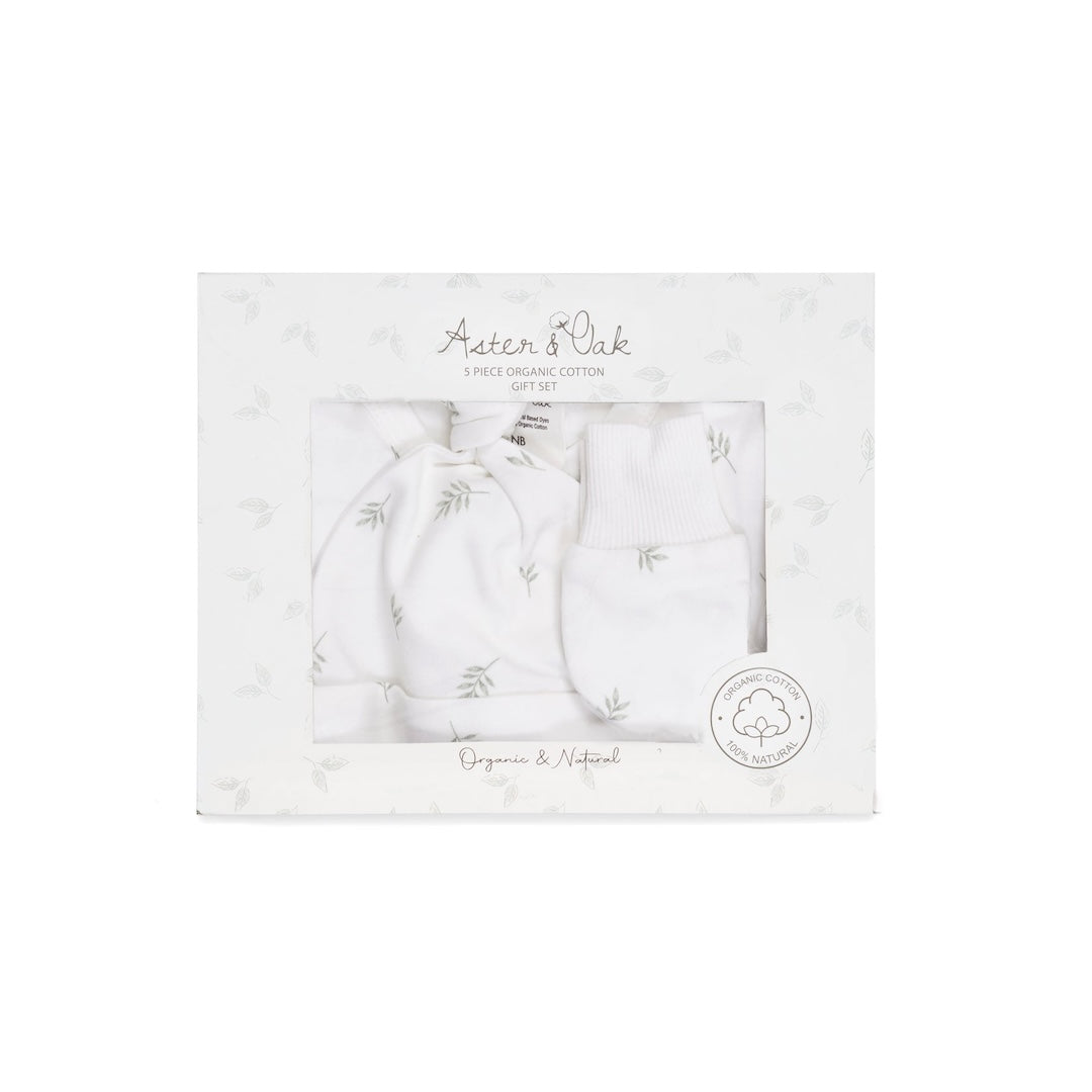 Aster & Oak Little Leaf 5 Piece Baby Gift Set