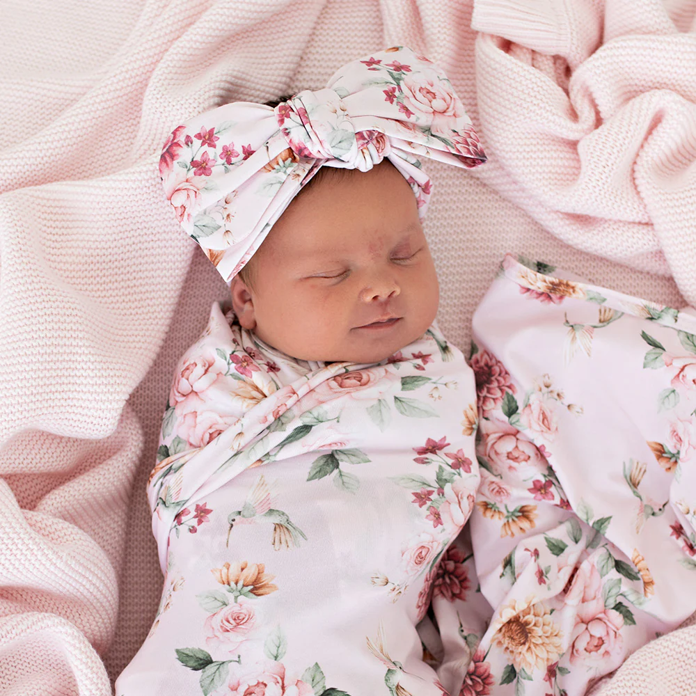 Bird & Blooms Organic Oversized Bow