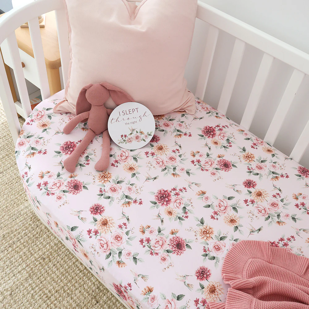 Birds & Blooms Organic Cot Sheet