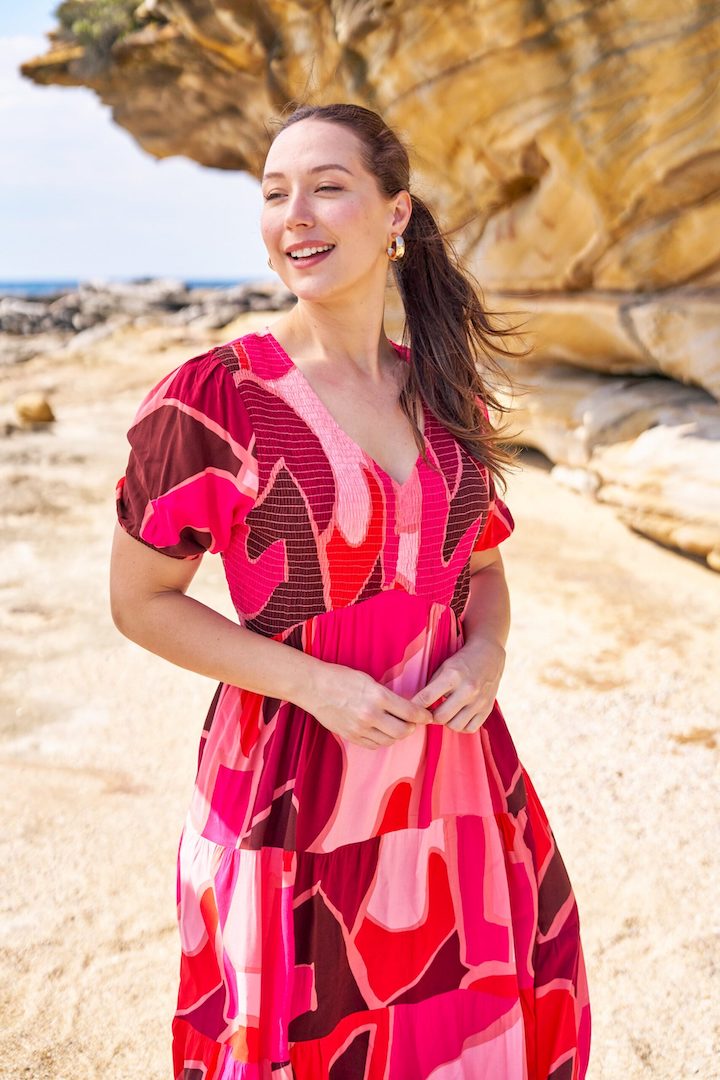 Kadie Shirred Bust Maxi Dress