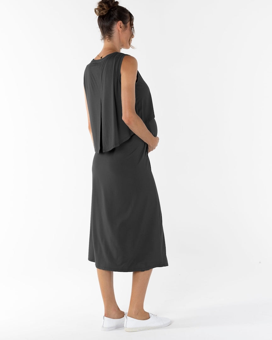 Manon Maternity Breastfeeding Dress Black