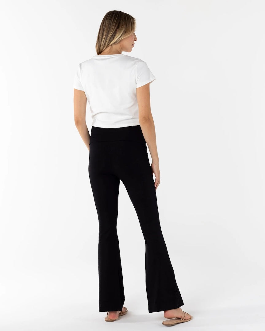 Celia Maternity Cotton Crop Tee - White