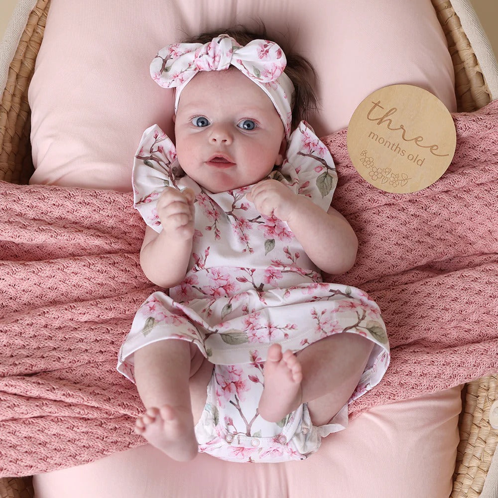Cherry Blossom Short Sleeve Organic Dress