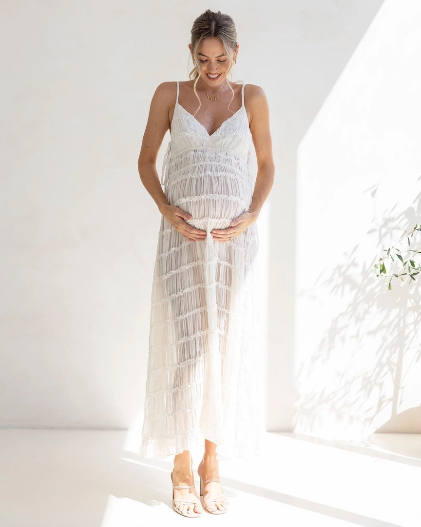 Chloe Sheer Maternity Photoshoot Dress