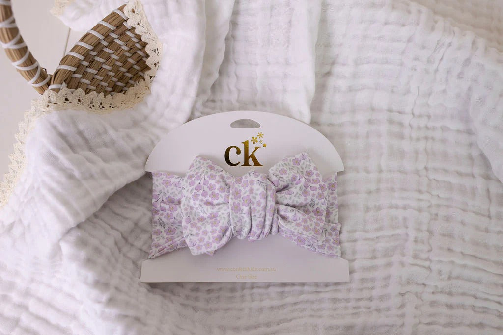 Oversized Knit Top Knot Garden Florals