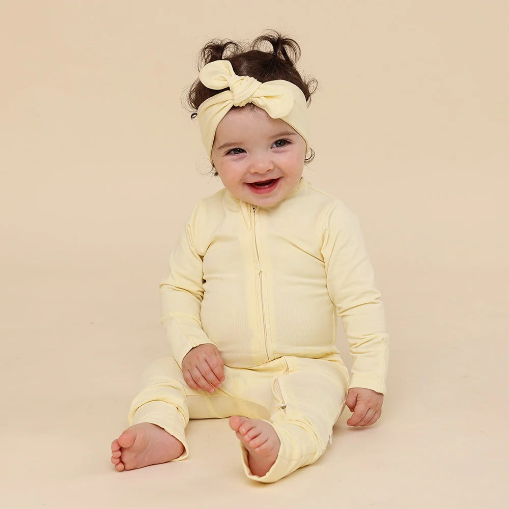 Lemon Sorbet Organic Snuggle Suit Convertible Romper