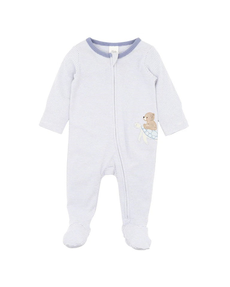 Axel Stripe Organic LS Zipsuit