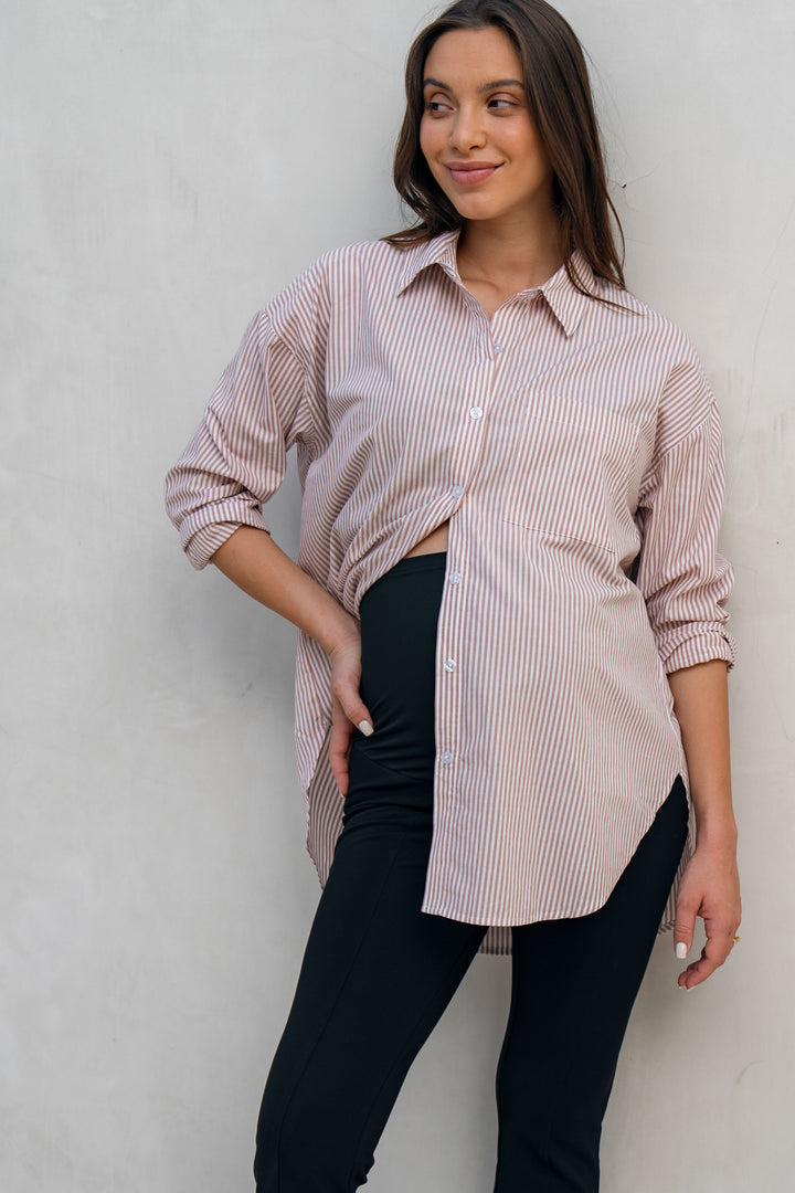 Draw The Line Shirt - Clay Stripe