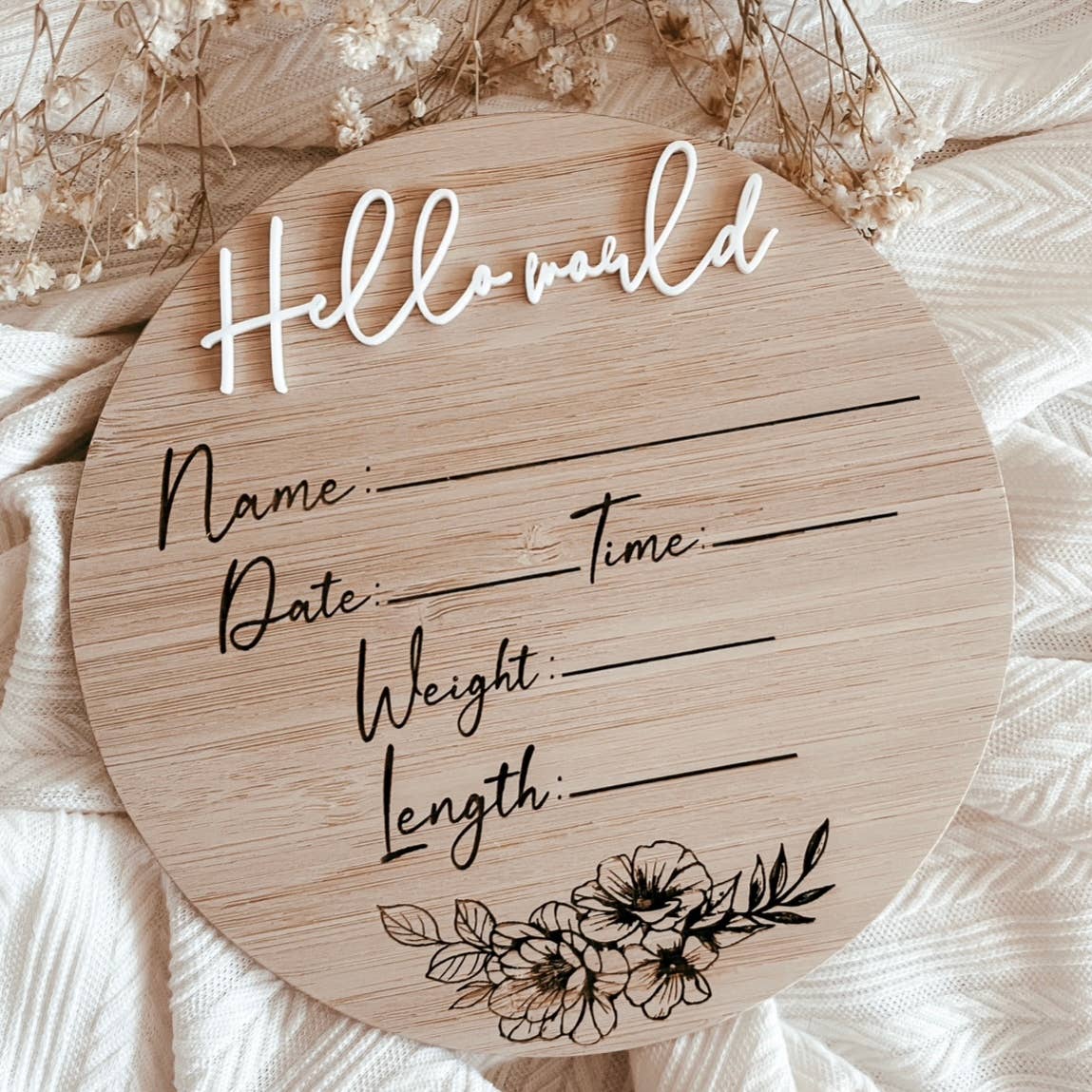Writeable Baby Announcement Plaques Welcome Baby