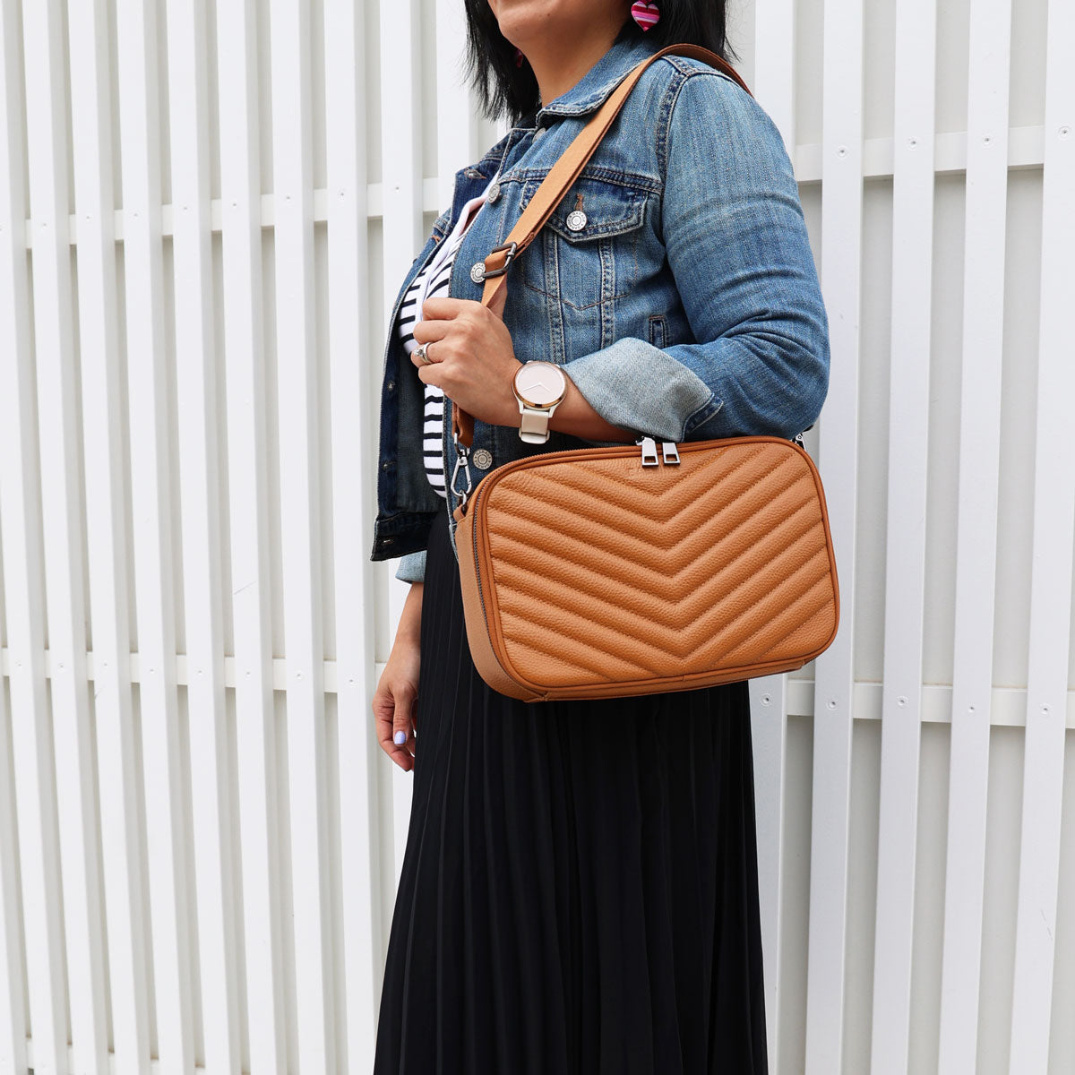 Baebina Pram Organiser Tan Genuine Leather