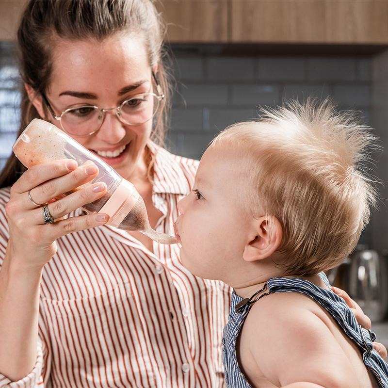 Haakaa Silicone Baby Food Dispensing Spoon Grey