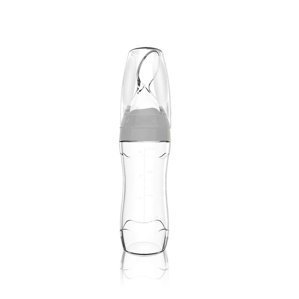 Haakaa Silicone Baby Food Dispensing Spoon Grey