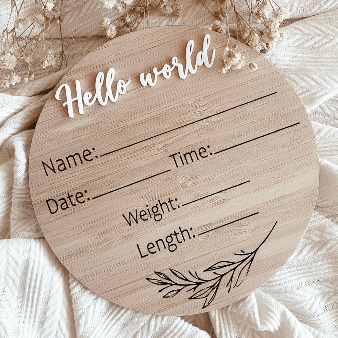 Writeable Baby Announcement Plaques Welcome Baby