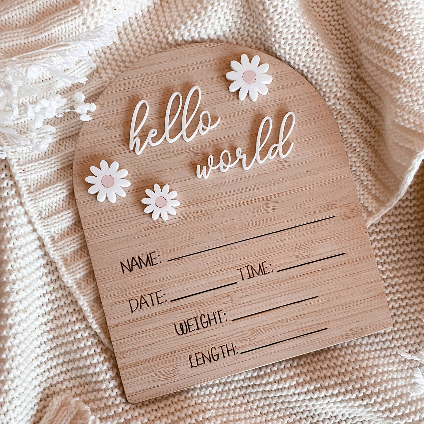 Writeable Baby Announcement Plaques Welcome Baby