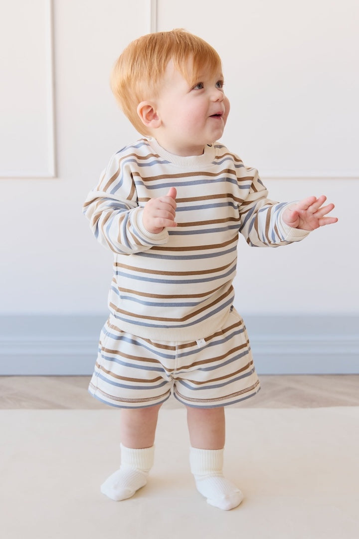 Organic Cotton Jalen Short - Hudson Stripe Tiger