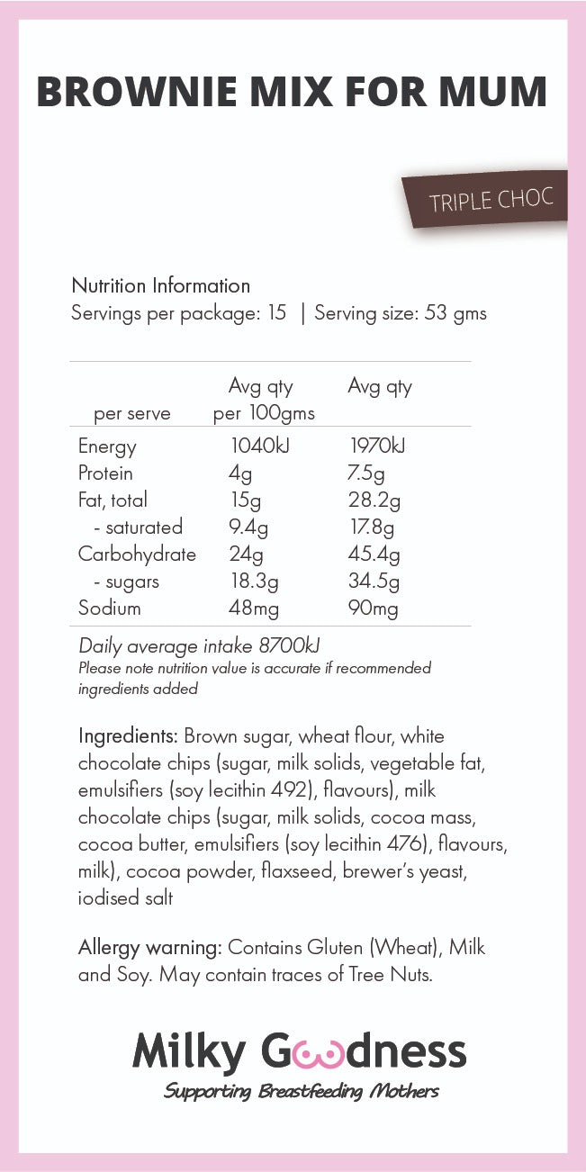 Lactation Brownie Mix Milky Goodness
