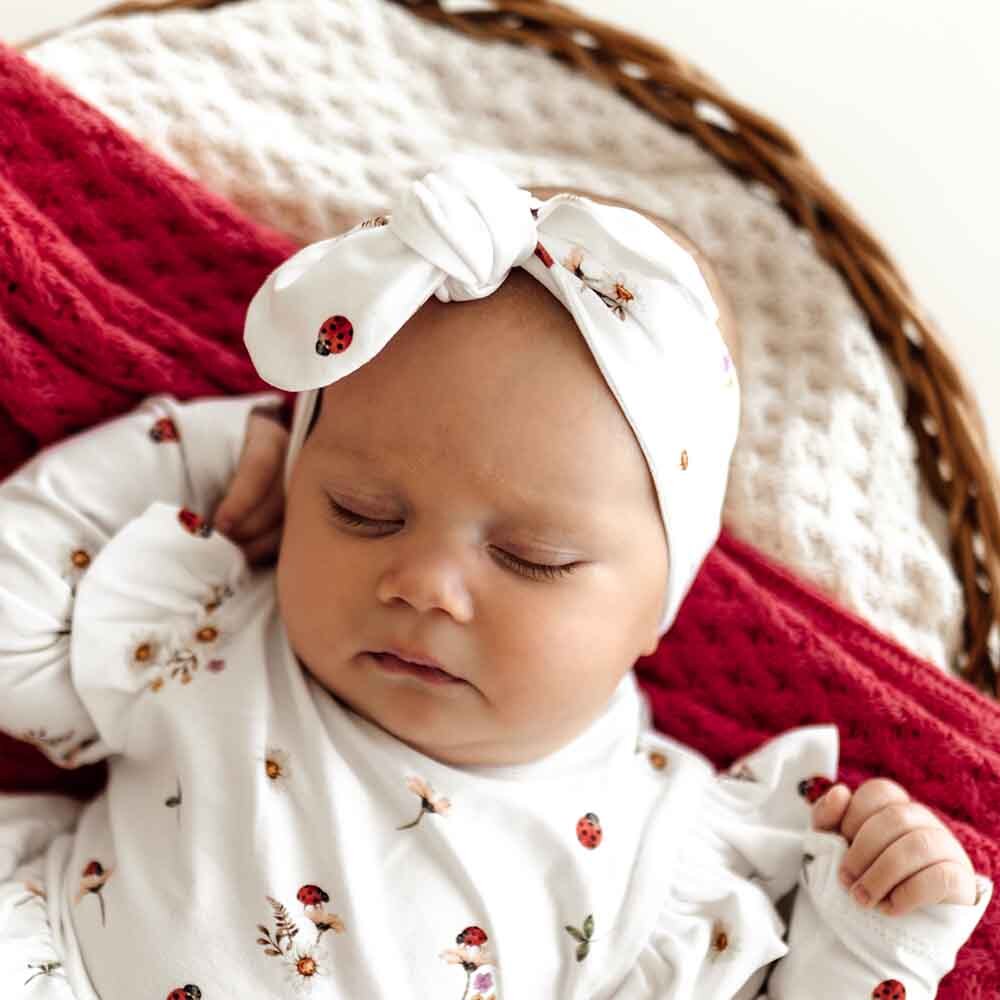 Snuggle Hunny Baby Topknot Headband Design