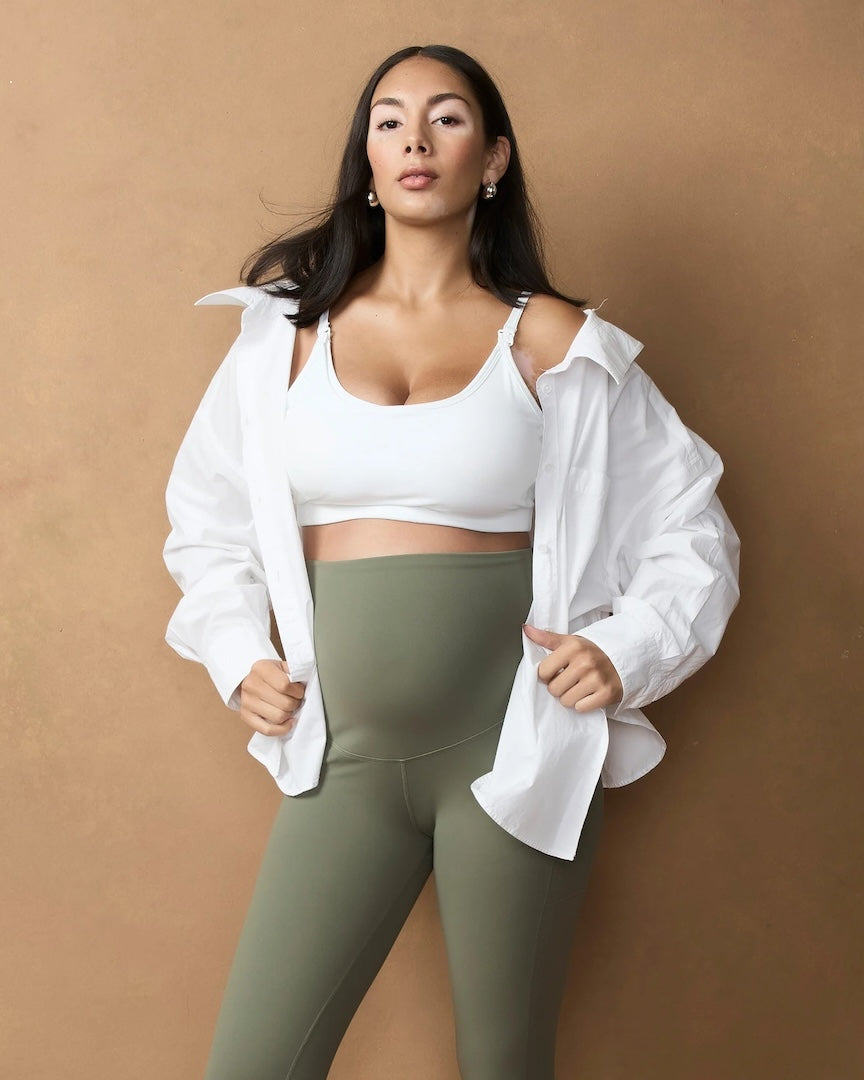 Active Overbelly Side Pocket 7/8 Leggings Sage