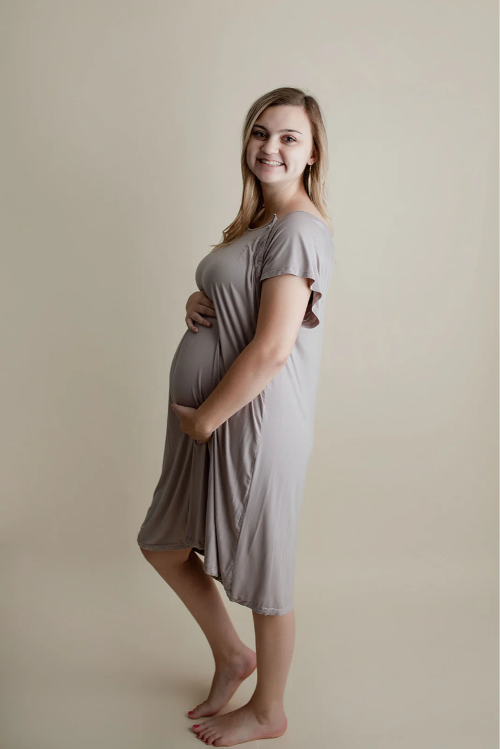 Hospital Labour, Birthing and Delivery Nursing Gown Harbour Mist