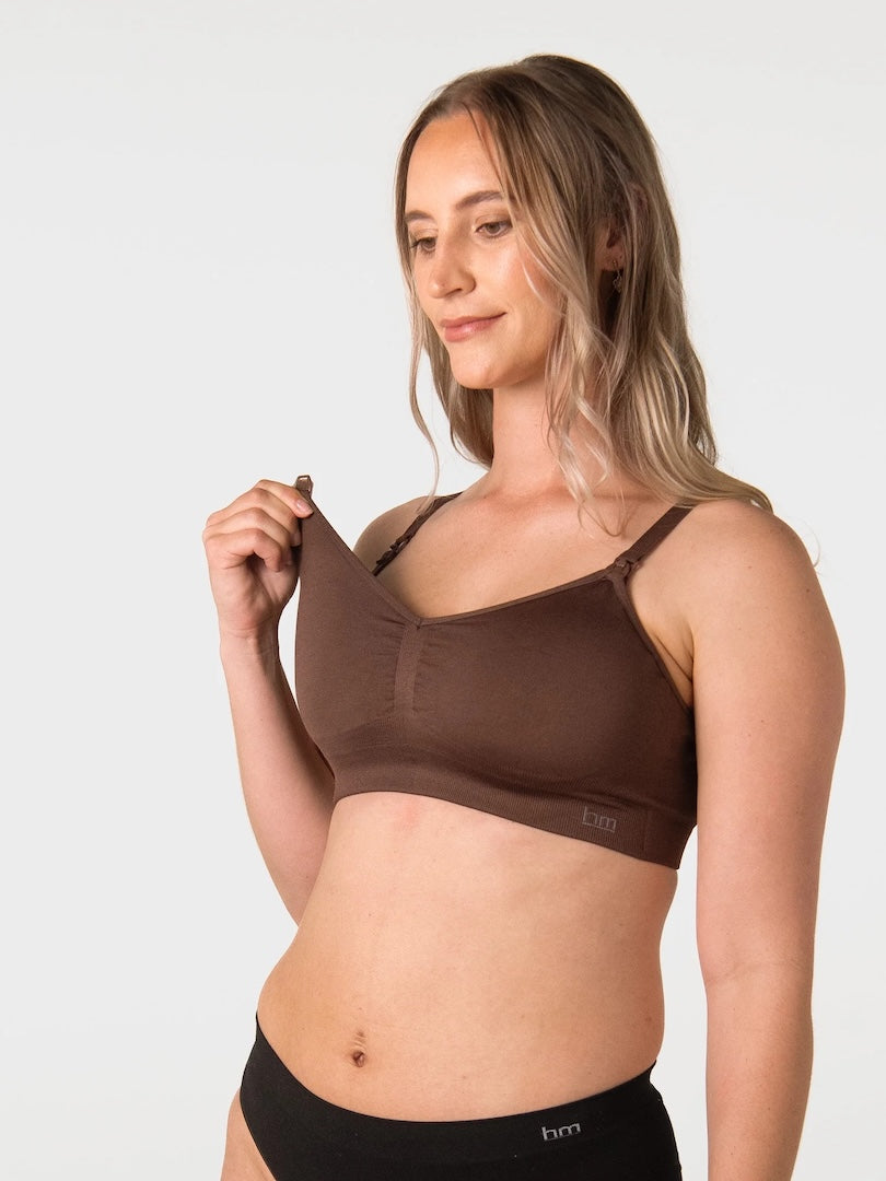 Hotmilk My Necessity 2.0 Hospital Sleep Bra Chocolate