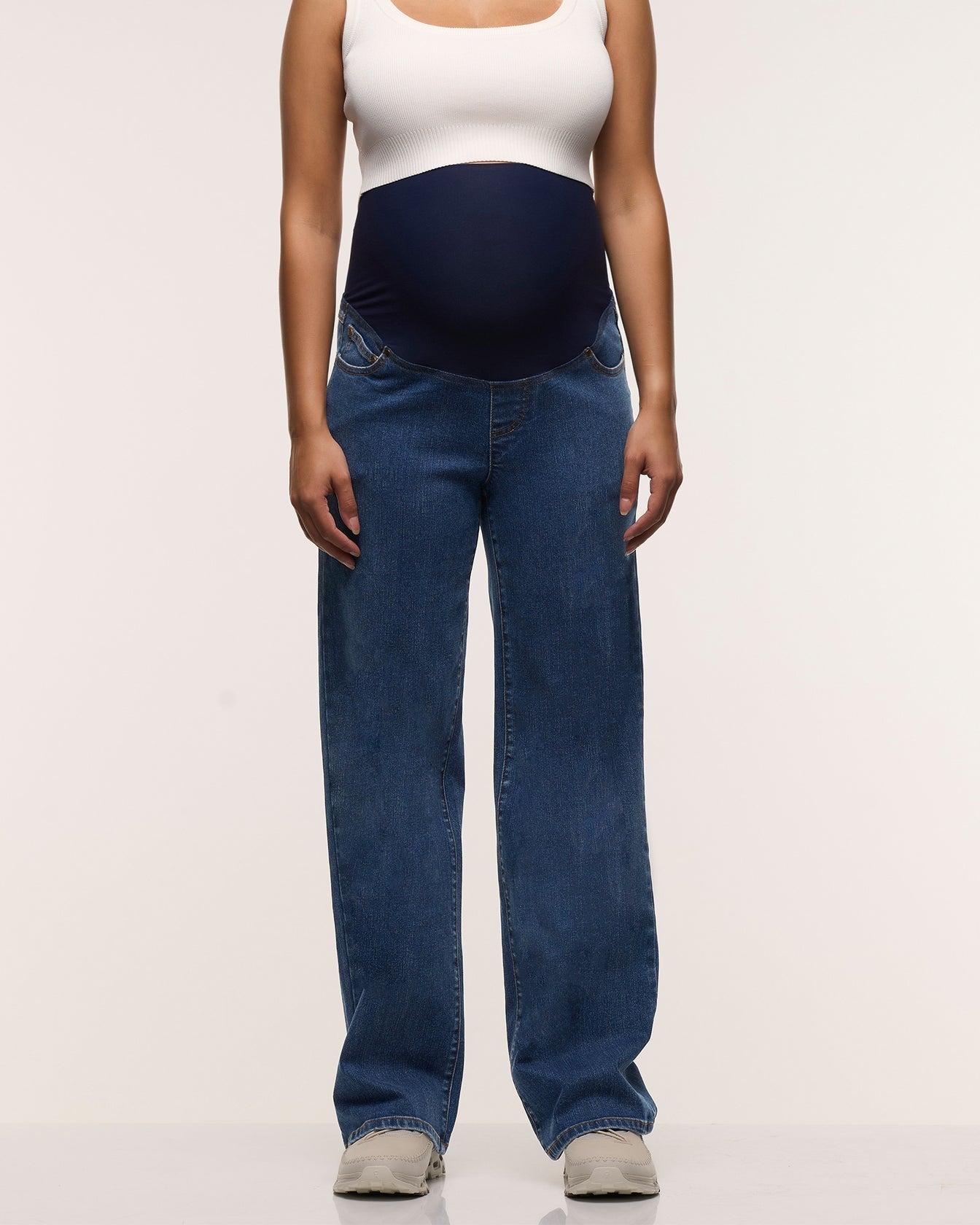 Straight Leg Overbelly Jeans