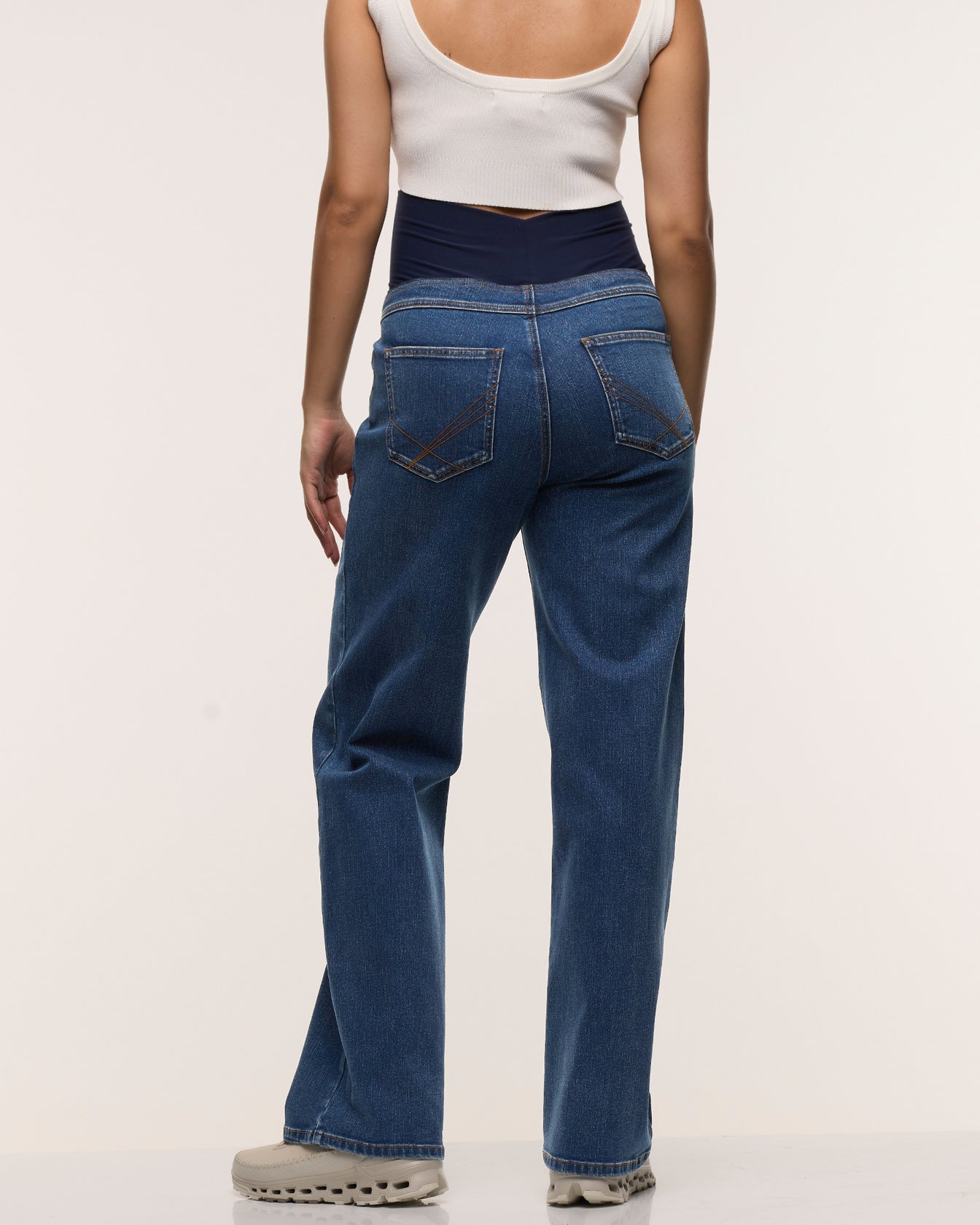 Straight Leg Overbelly Jeans