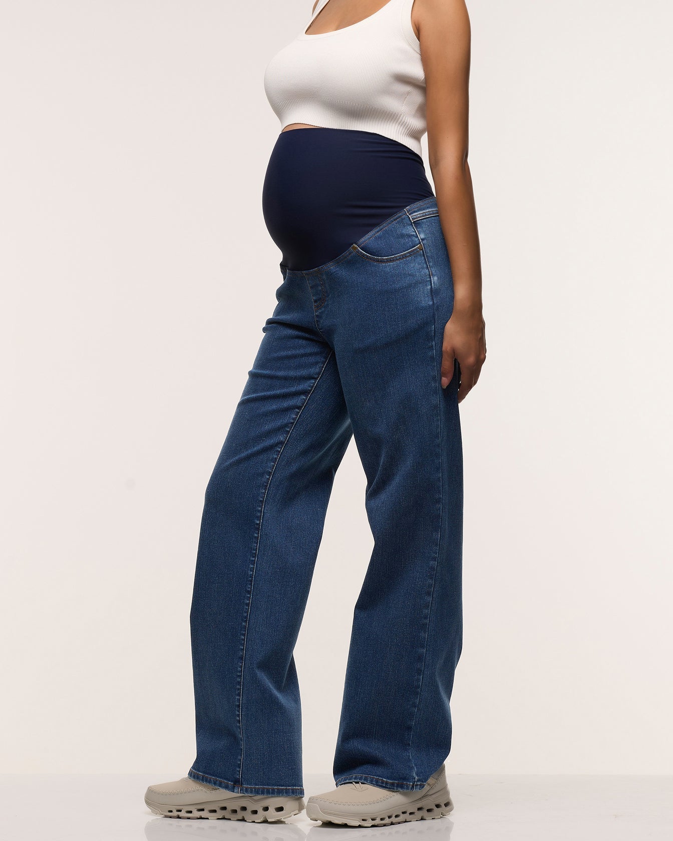 Straight Leg Overbelly Jeans