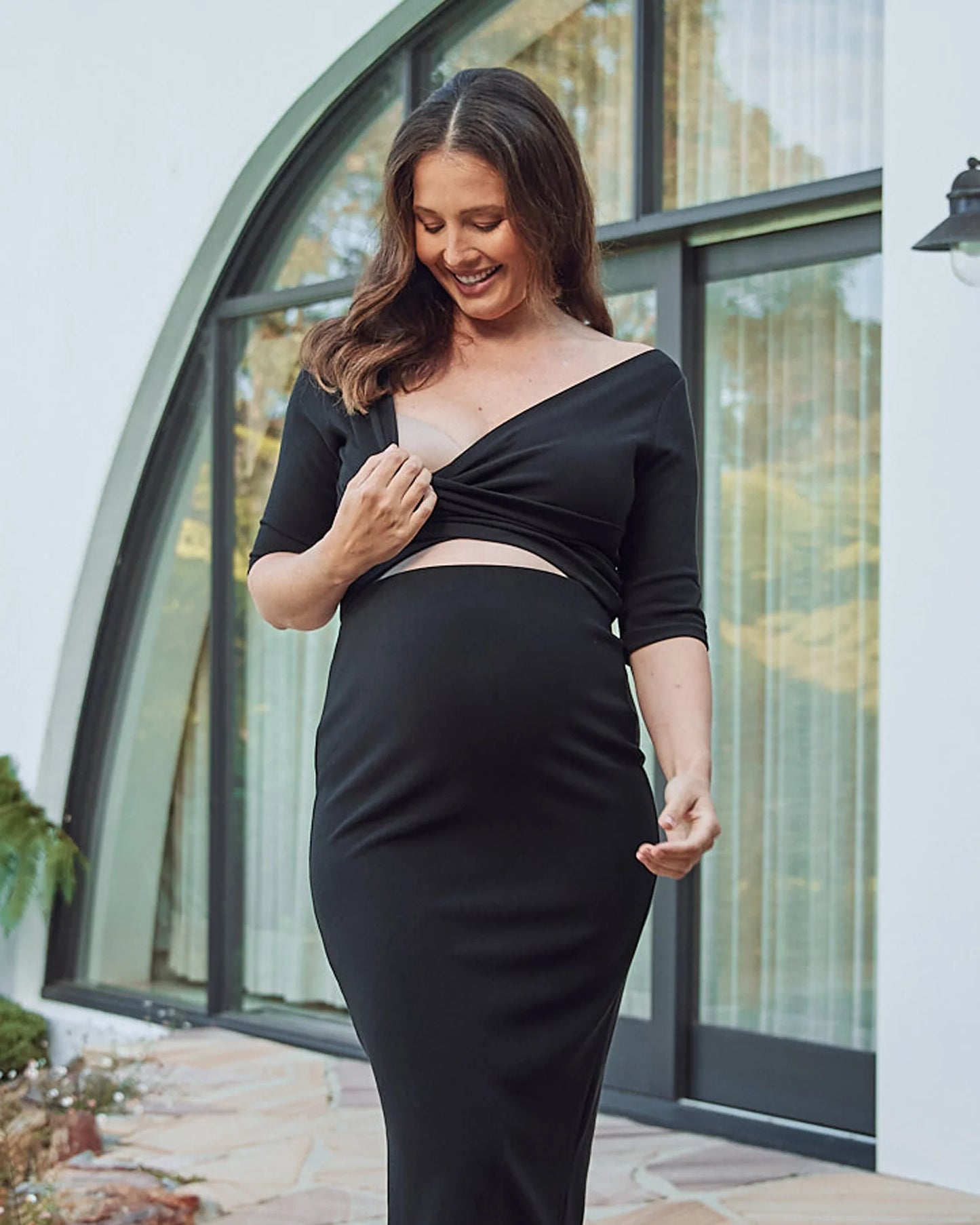 Suzie Maternity Cross Over Off Shoulder Top