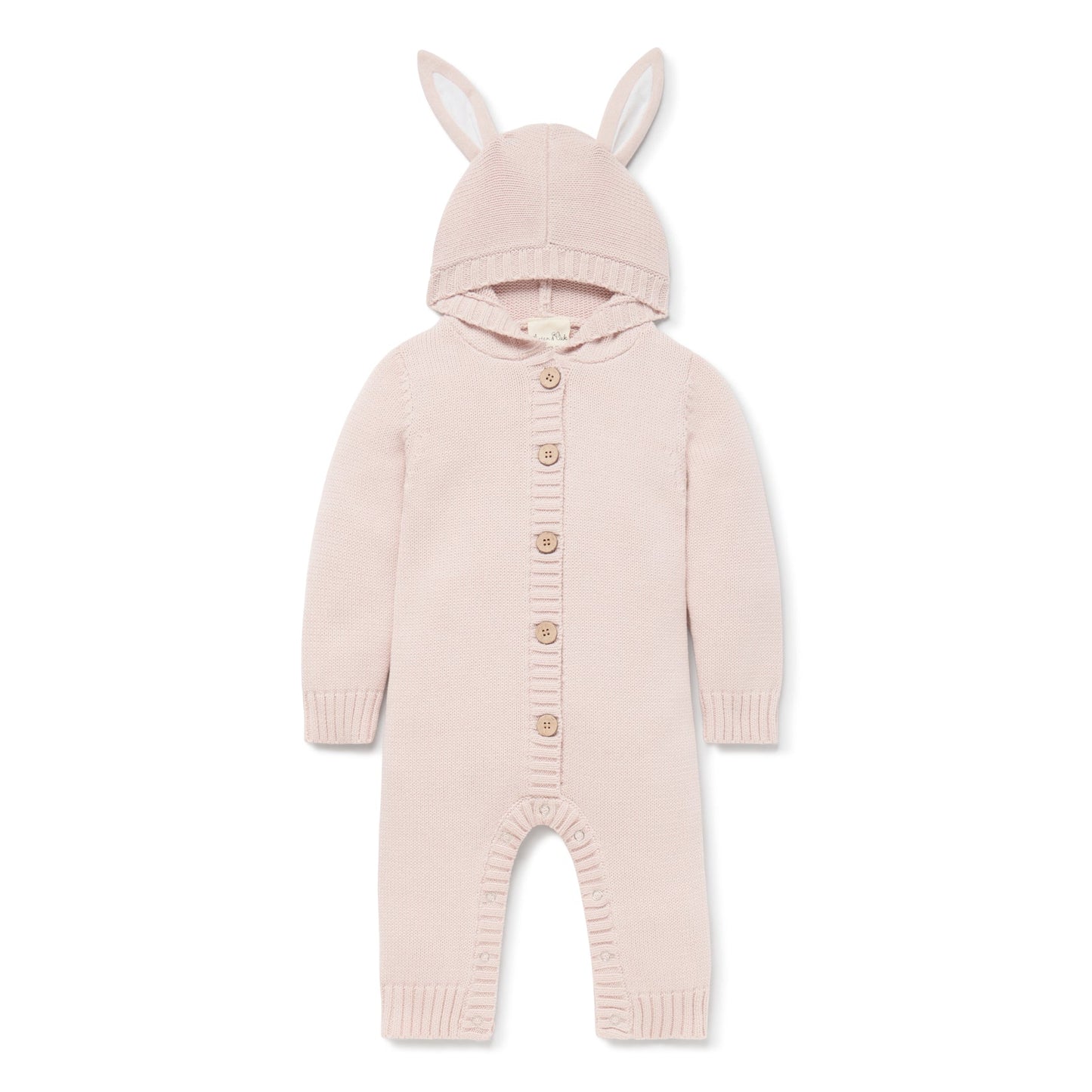 Mauve Bunny Knit Romper
