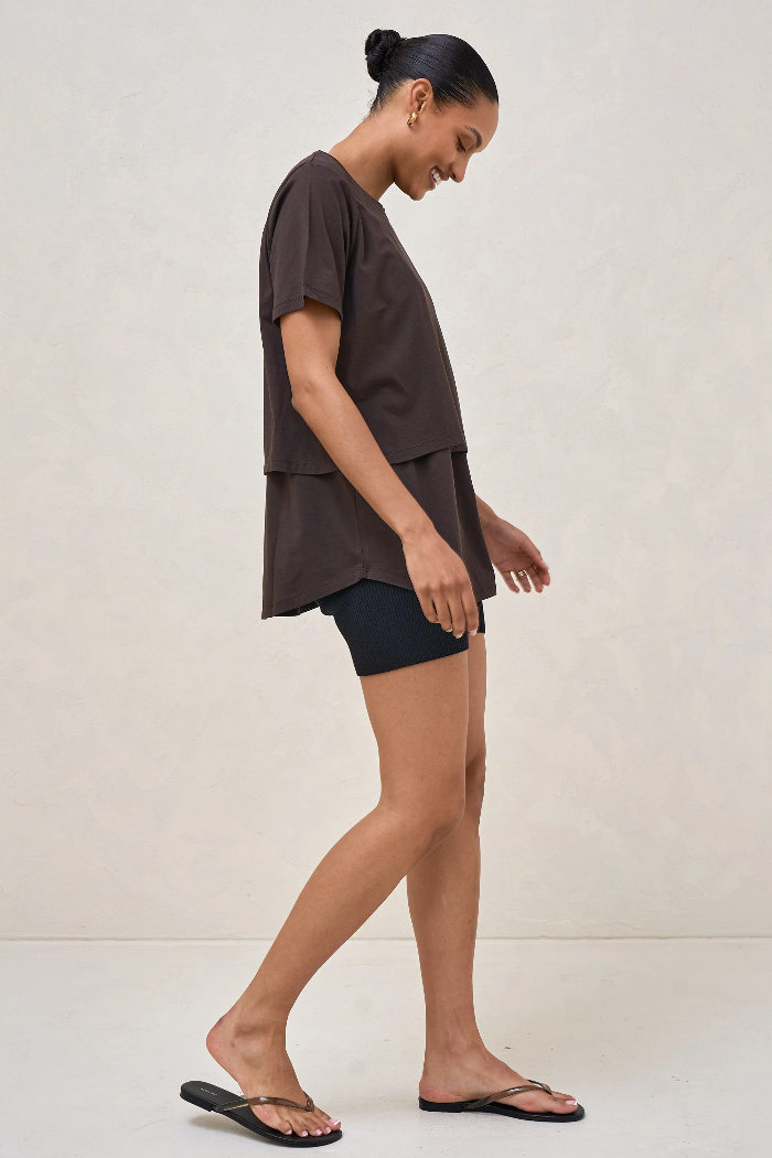 Me And You Nursing Tee Espresso