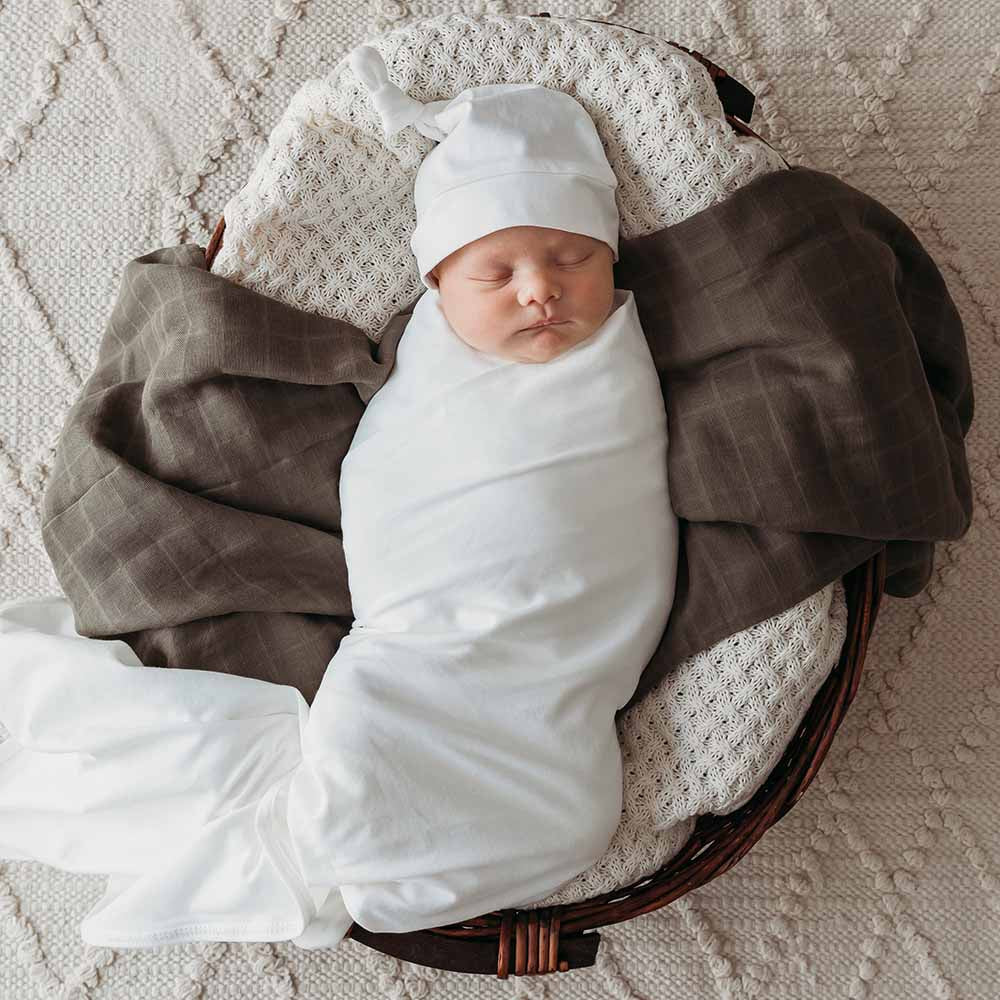 Wrap and Beanie Set Milk