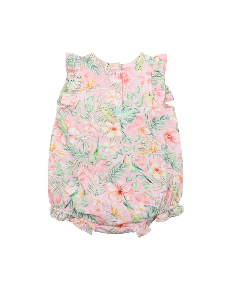 Budgie Pink Floral Frill Bodysuit