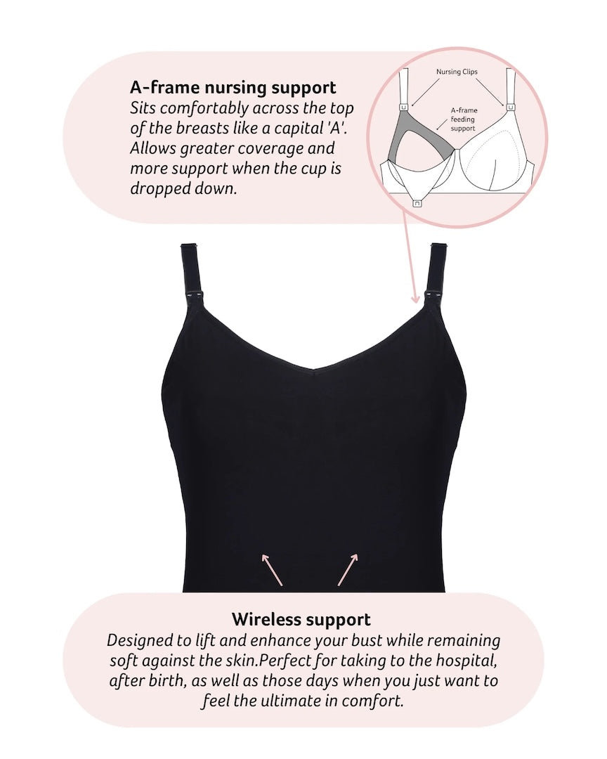 My Necessity FlexFit Nursing Camisole - Black