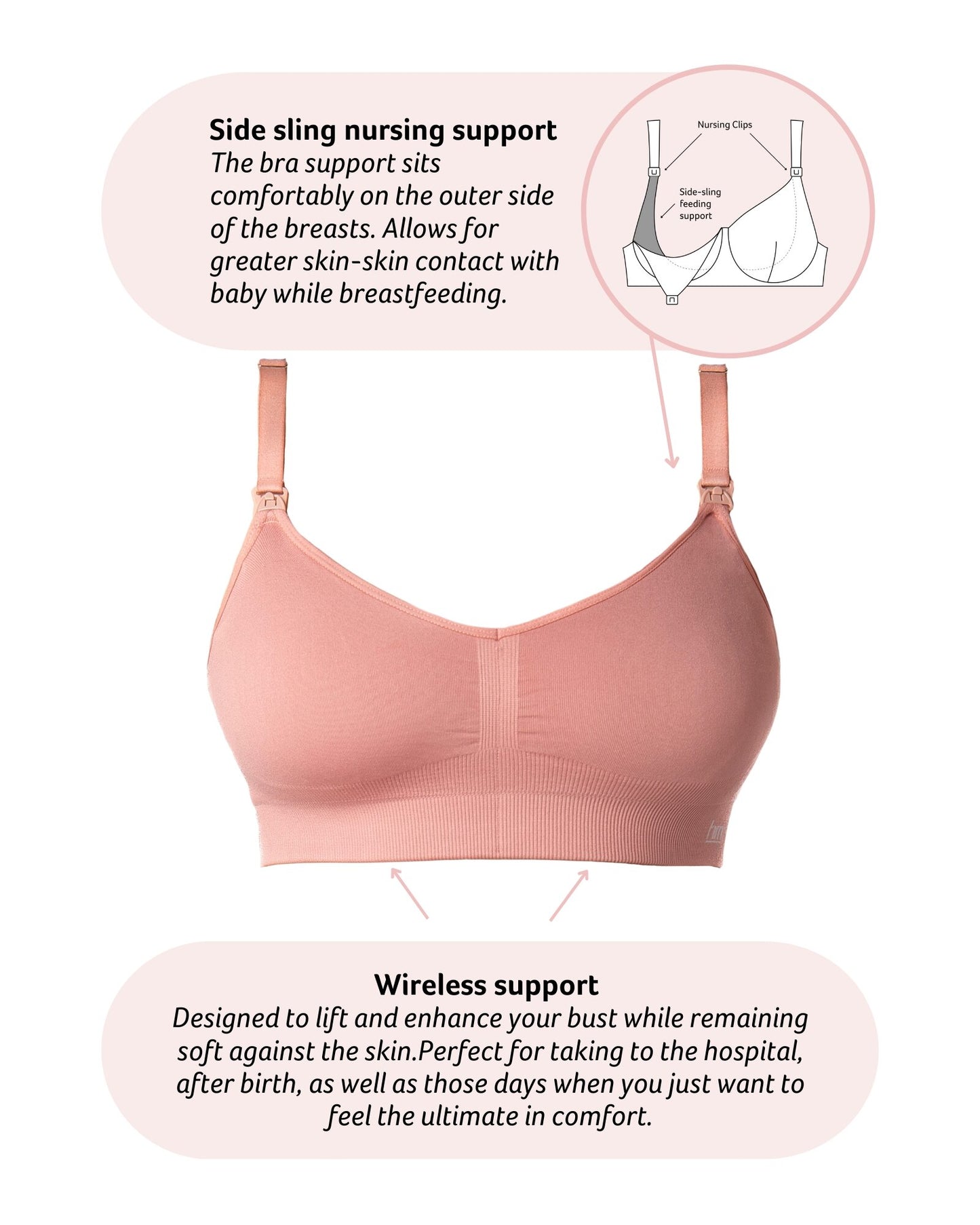Hotmilk My Necessity Hospital Sleep Bra Sunrise