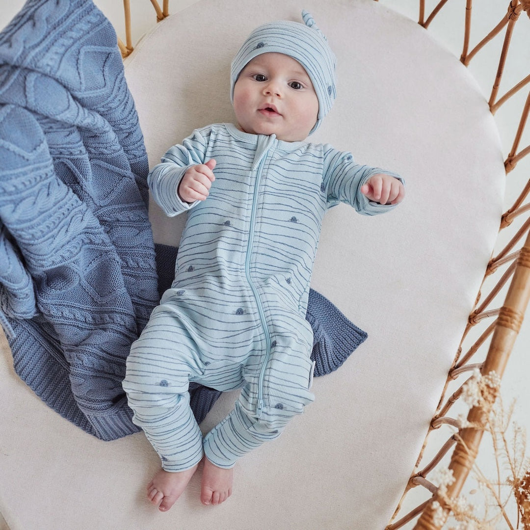 Seal Rib Zip Romper