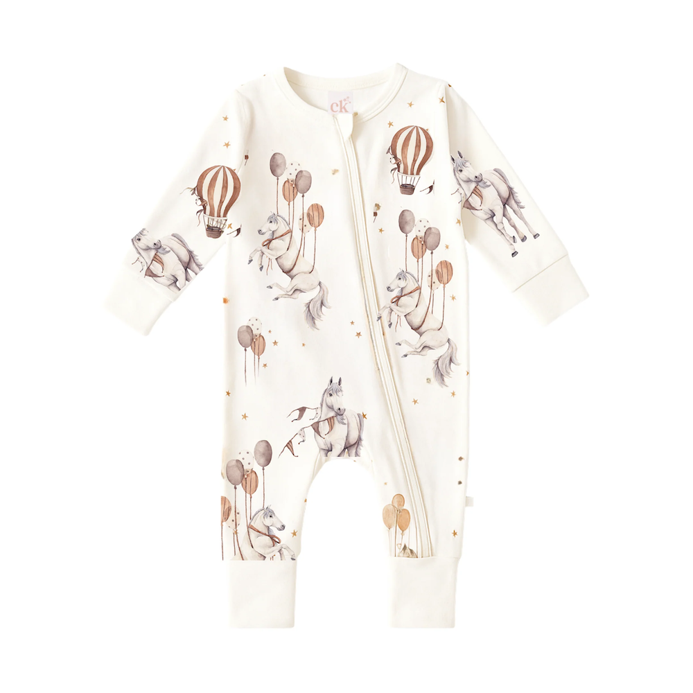 Sky Stallions Bamboo Zipsuit Premature