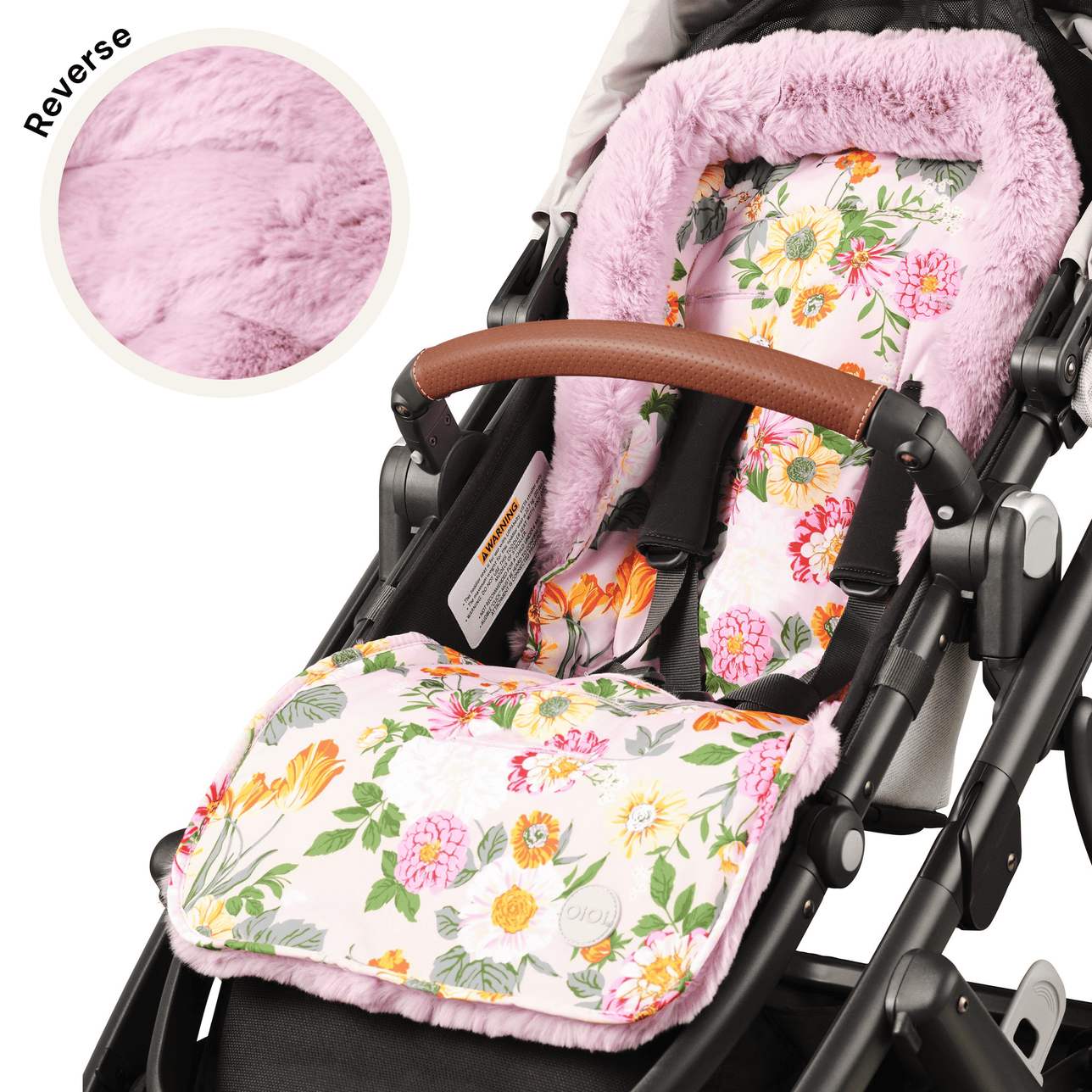 Cozy Fleece Pram Liner Garden Party
