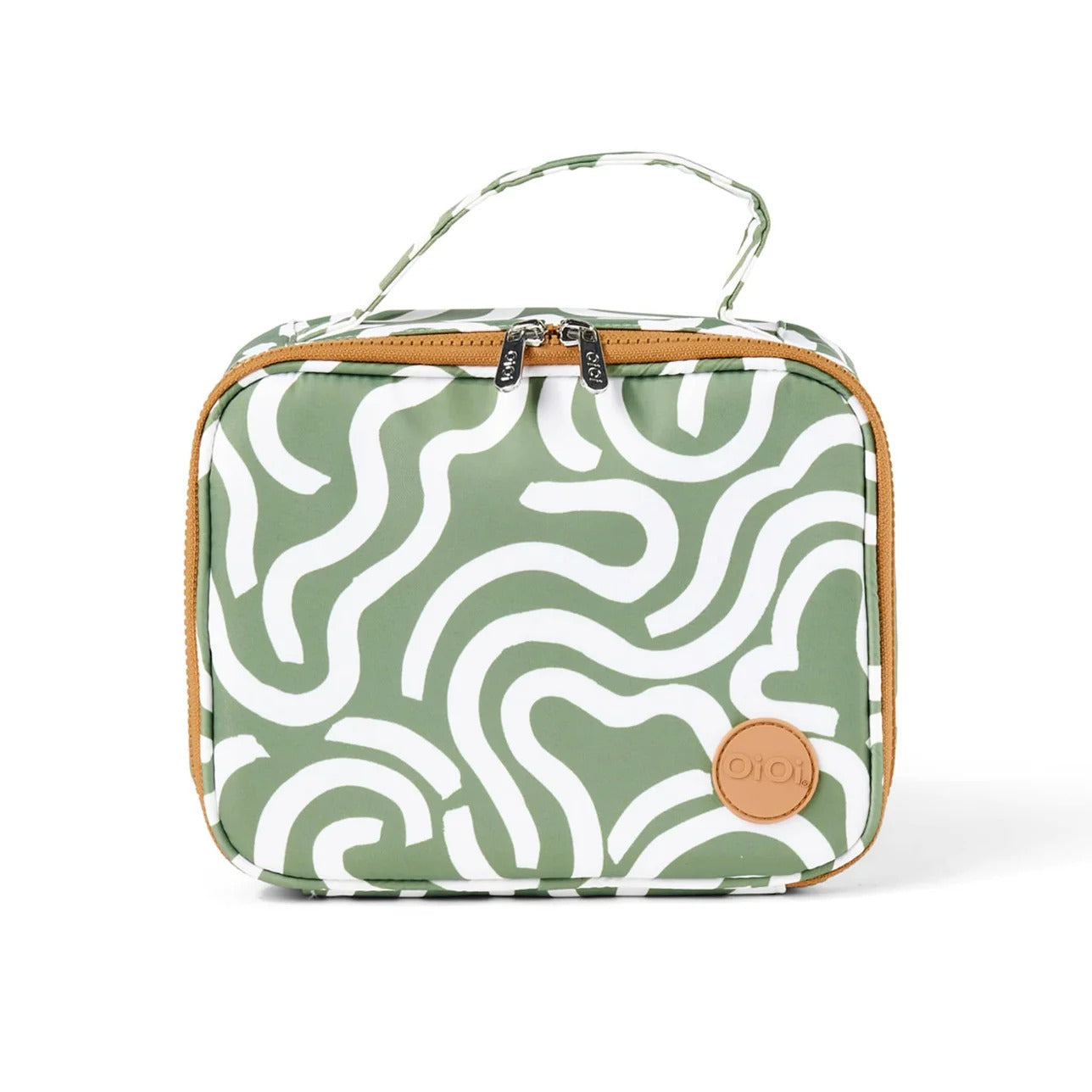 OiOi Mini Insulated Lunch Bag/Pumping Bag Green Squiggle