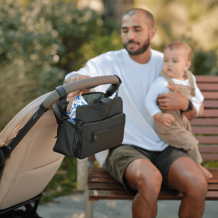 OiOi Multitasker Pram Caddy 2.0 Black Weatherproof
