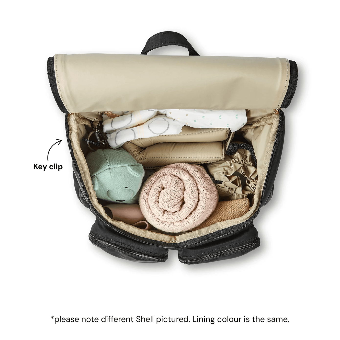 OiOi Signature Nappy Backpack - Tan Vegan Leather