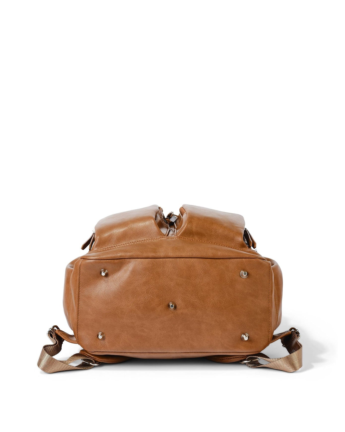 OiOi Signature Nappy Backpack - Tan Vegan Leather