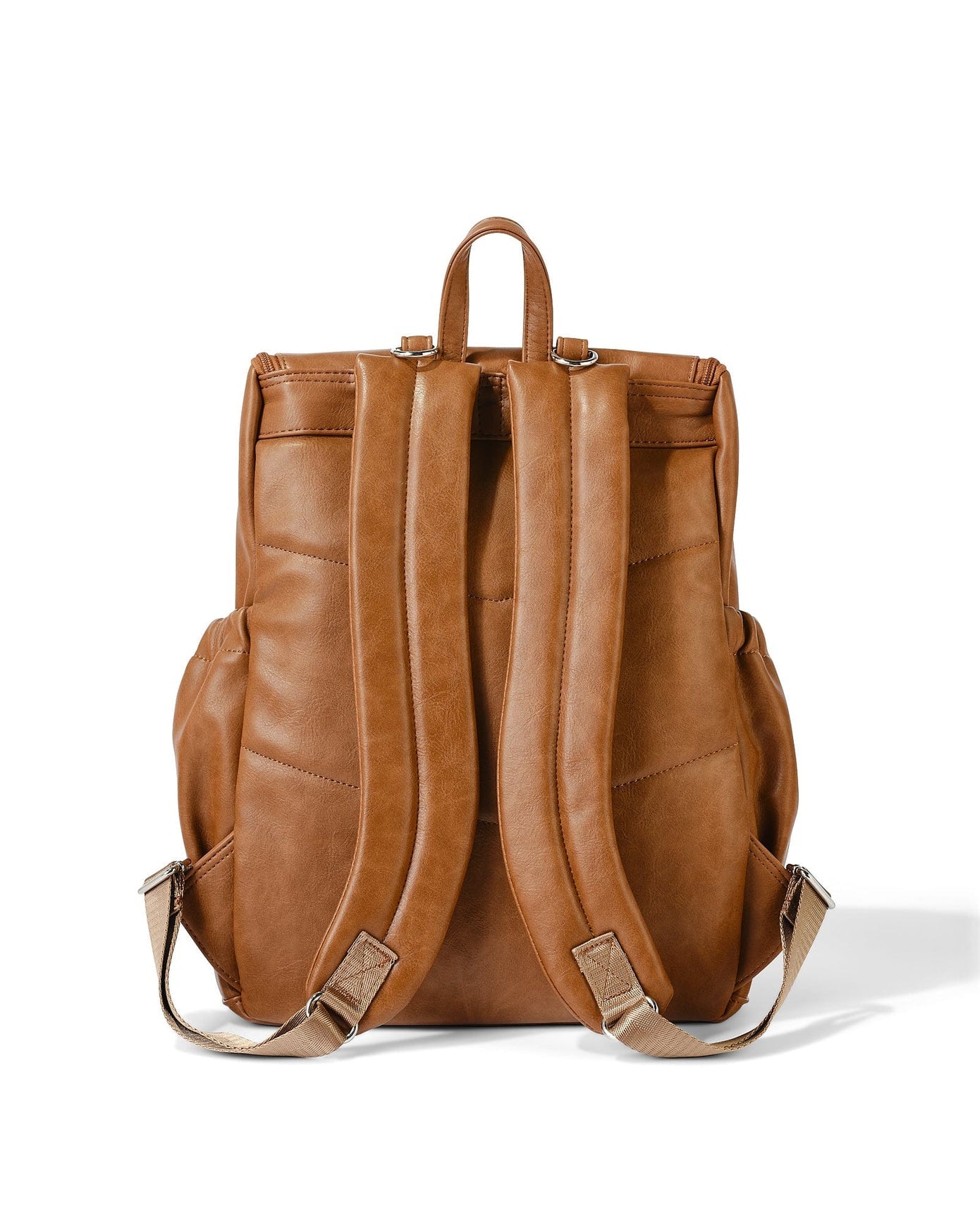 OiOi Signature Nappy Backpack - Tan Vegan Leather