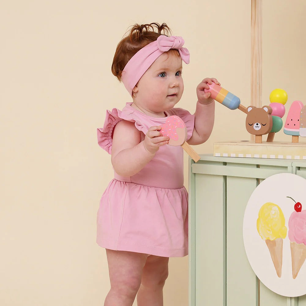 Bubblegum Short Sleeve Organic Dress