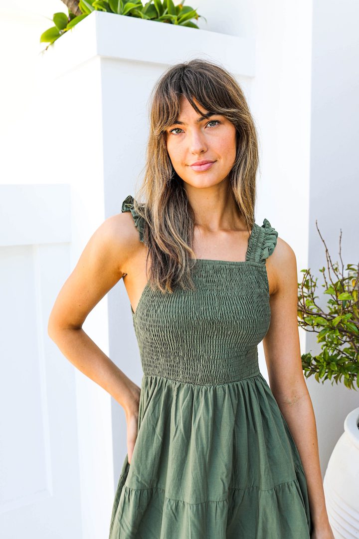 Pauline Maxi Shirred Bust Dress